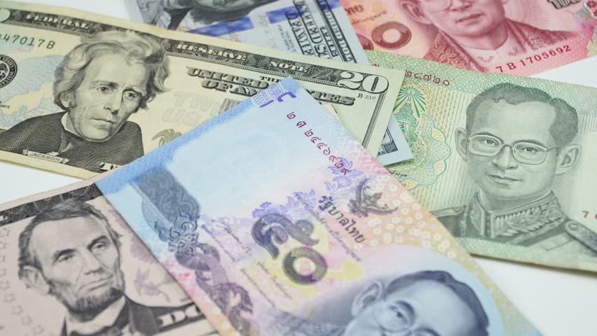 Thai Money And Us Dollars Stock Footage Video 100 Royalty Free Thai Money And Us Dollars 4k