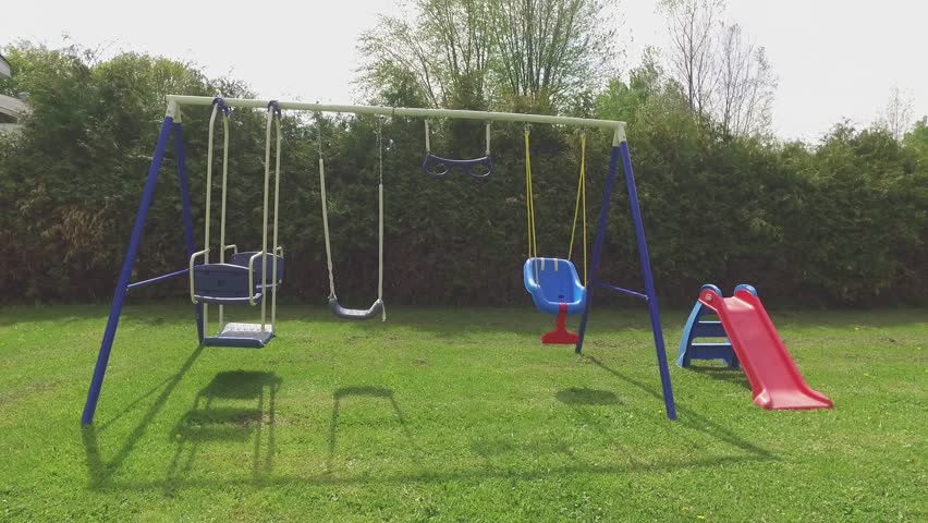 Childrens Swing Set In The Stock Footage Video 100 Royalty Free 1024924577 Shutterstock