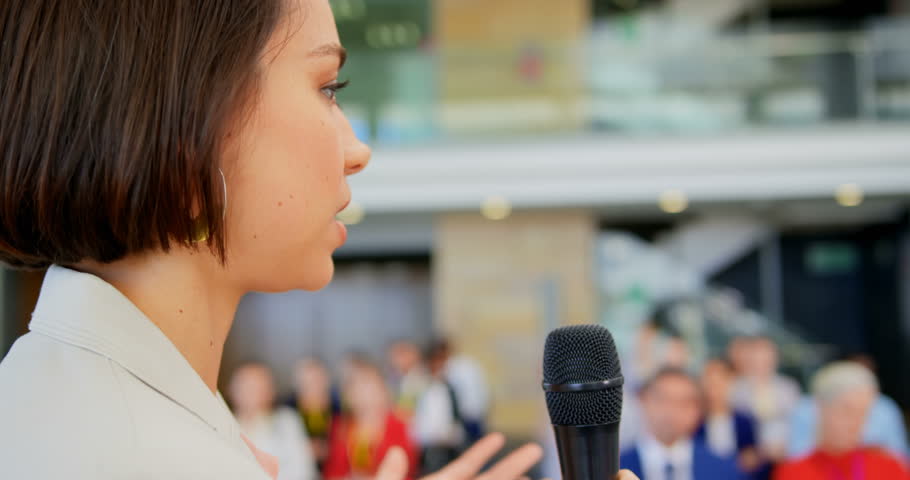 The female speaker