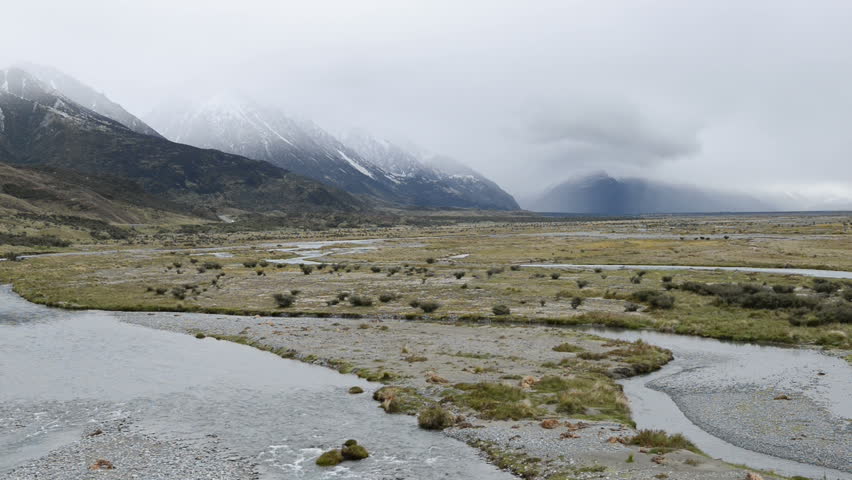 Tasman Valley Landscape in Mount Cook National Park image - Free stock ...