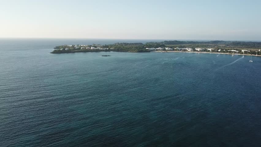 Sky beach and ocean horizon in jamaica image free stock photo