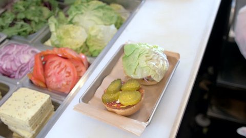 Burger Bar Top View Stock Video Footage 4k And Hd Video Clips