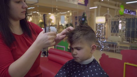 Barber Sprays Water In The Stock Footage Video 100 Royalty Free