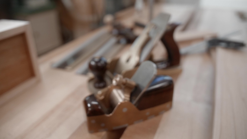 Precision Woodworking Hand Tools Including Stock Footage Video