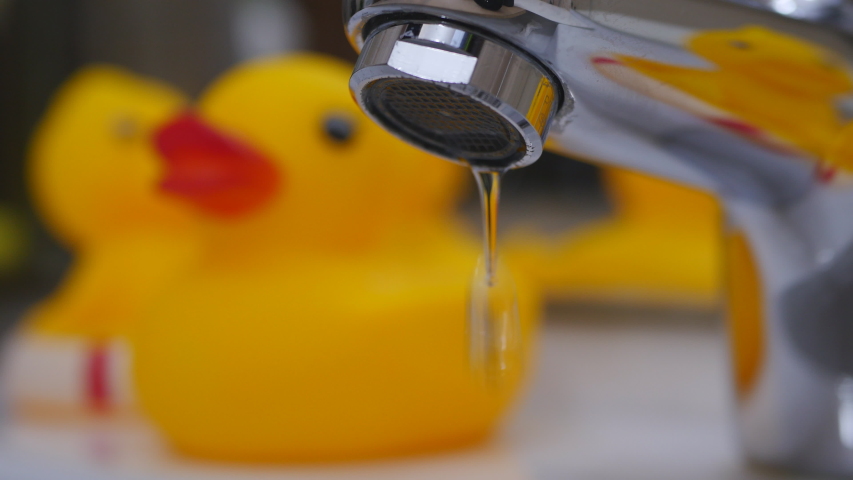 Water Drops From The Faucet Stock Footage Video 100 Royalty Free