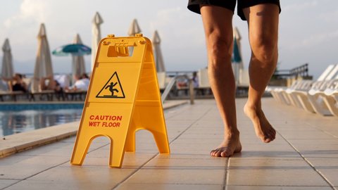 Man Walks And Fall Because Stock Footage Video 100 Royalty Free