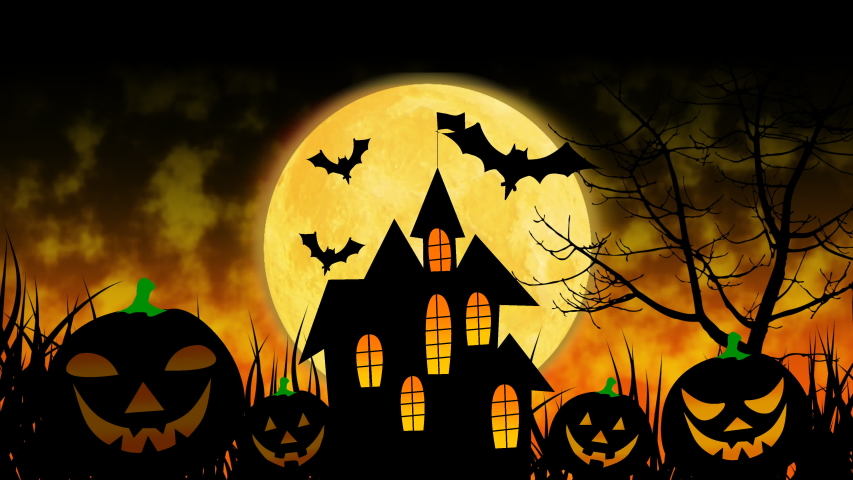 Spooky Halloween Theme Background Animation, Stock Footage Video (100% ...