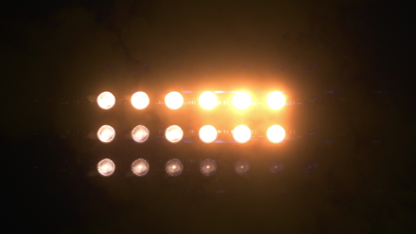 Orange Flashing Lights Wall With Stock Footage 100