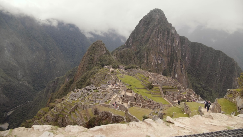 Stone Buildings And Temples In Machu Picchu Peru Image Free Stock 