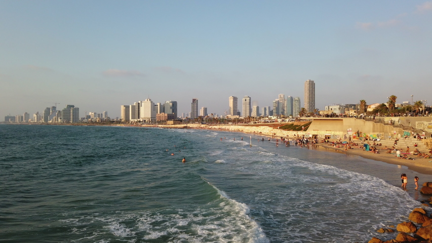 People on Tel-Aviv Beach in Israel image - Free stock photo - Public ...