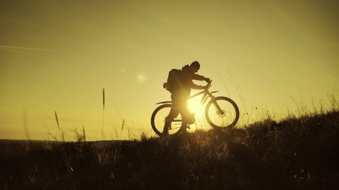 Slow Motion Mountain Biker Riding Stock Footage Video 100