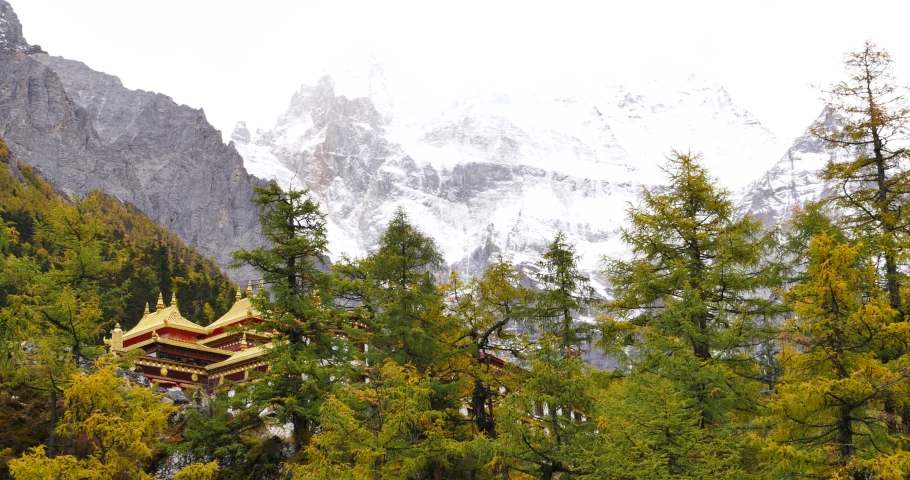 Temple in the mountains in Sichuan, China image - Free stock photo ...