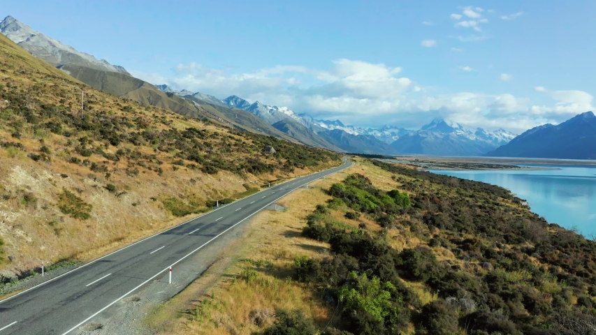 Mountains landscape and road in New Zealand image - Free stock photo ...