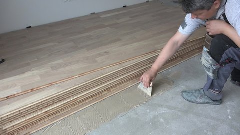 Parquet Floor Installation Stock Video Footage 4k And Hd Video