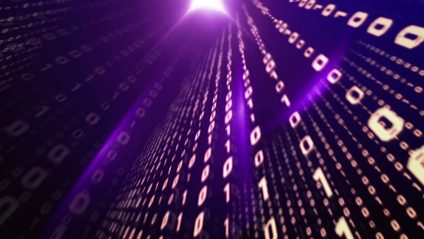 Loopable Program Code Moving On A Computer Screen. Multicolored. 2 ...