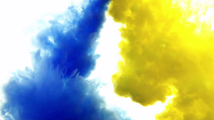 Blue And Yellow Ink In Stock Footage Video 100 Royalty Free
