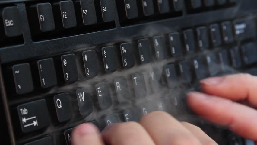 typing fingers smoking
