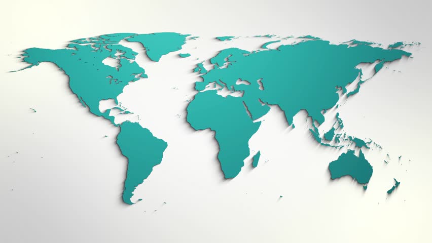 world map white background stock footage video 5131757