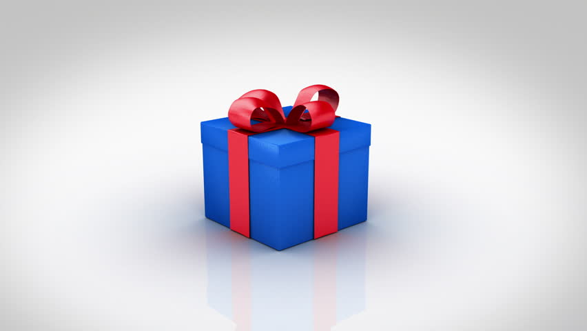 Animation of a Gift Box Stock Footage Video (100% Royalty-free