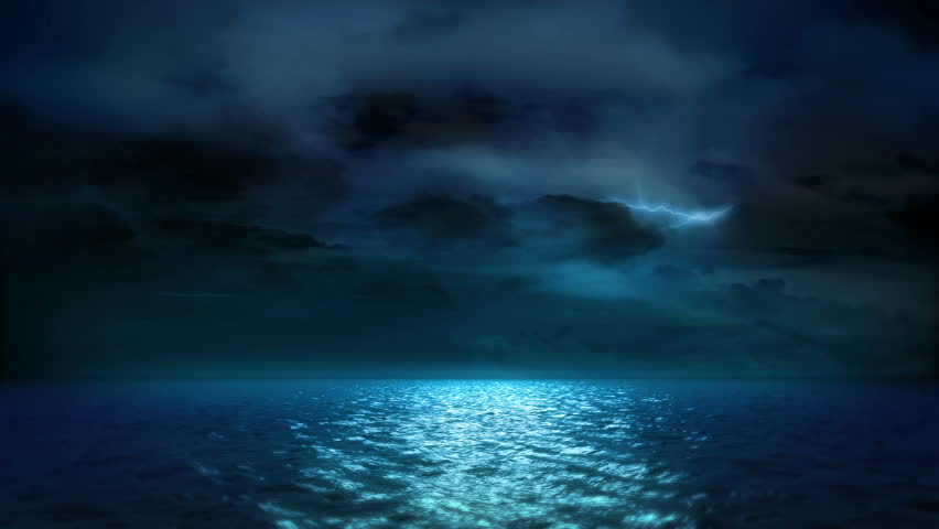 dark moonlight ocean