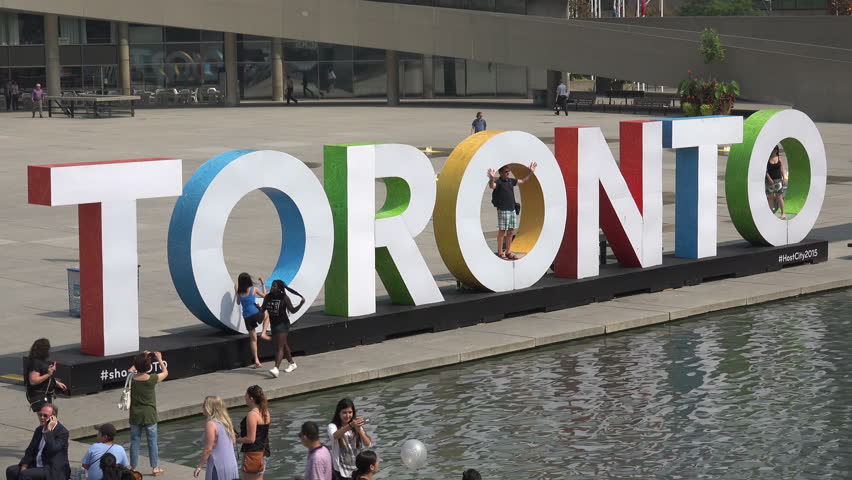 Toronto, Ontario, Canada August 2015 Huge 3D Toronto Sign In Front Of ...