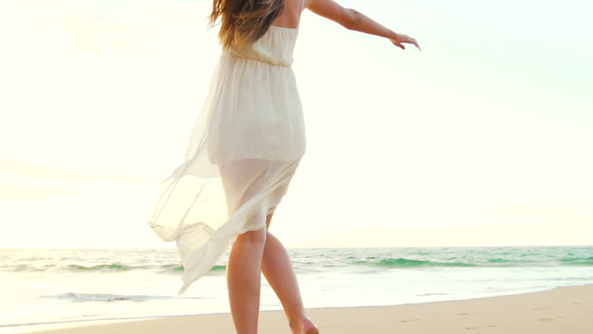 Stock Video Clip of Happy Girl Having Fun at the Beach | Shutterstock
