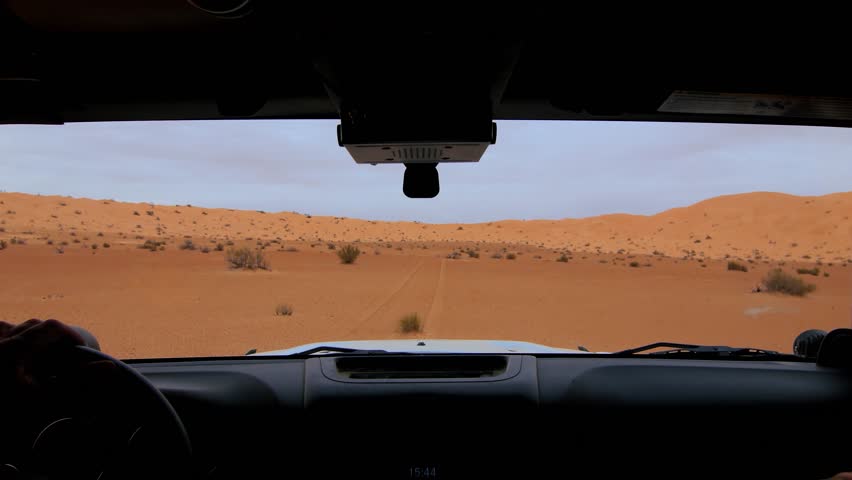 Driving Off-road Car In The Sahara Desert, Tunisia, 4x4 Sahara ...