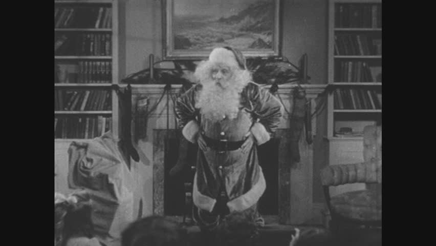 Stock Video Clip of UNITED STATES 1940s : Santa talks to | Shutterstock