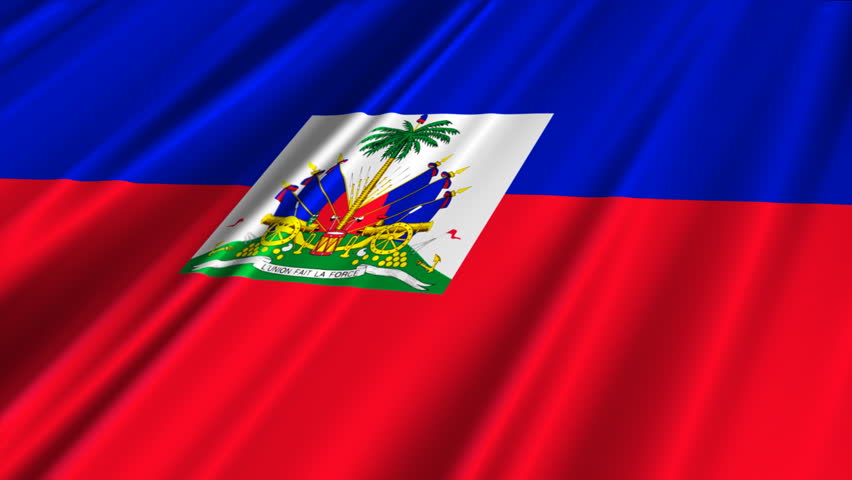 Haitian Flag In The Wind. Part Of A Series. Stock Footage ...