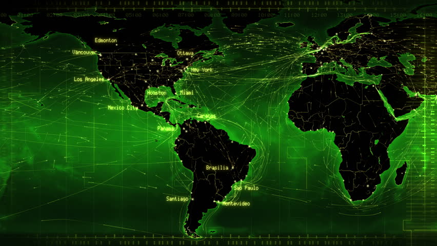 world map with connections and cities loopable world map with major cities names and country