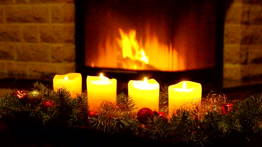 Candles And Chimney Fire Stock Footage Video 100 Royalty Free