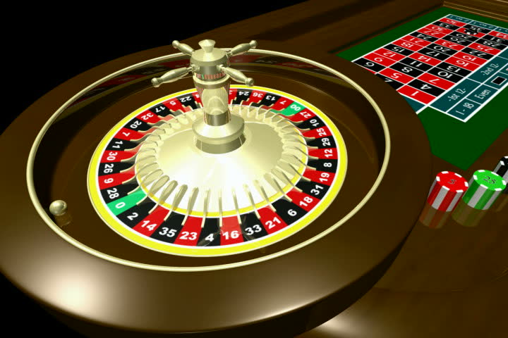 Roulette Wheel With Spinning Ball. Seamless Loopable. Hd 1080i. 3d 