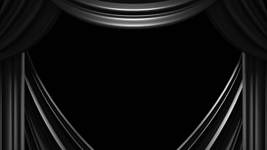 Black Stage Curtain On Black Stock Footage Video 100 Royalty