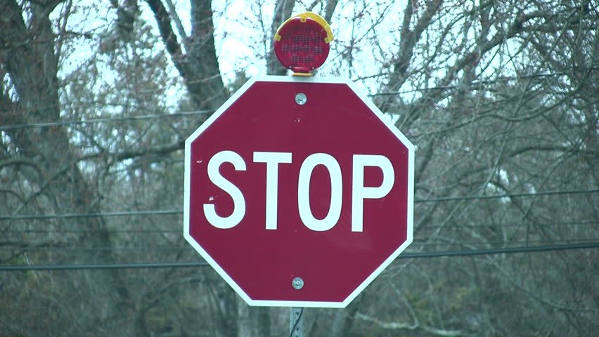 Pedestrian Traffic Light Showing Red In The Night Stock Footage Video ...