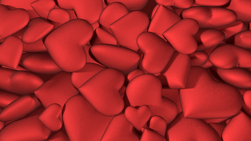 Falling Hearts. Hd Video Background Stock Footage Video (100% Royalty
