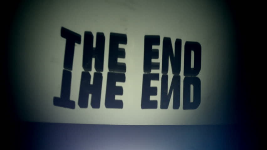 Shadow Of The Word "the End" On The Wall Is Moving Stock Footage Video ...
