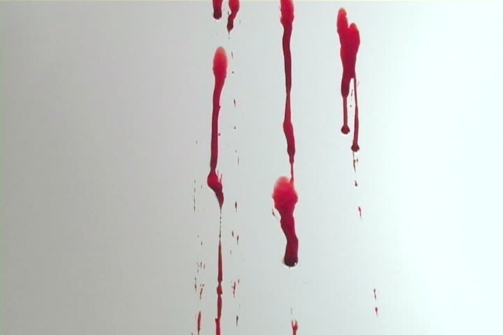 Red Paint Dripping Down Over White Stock Footage Video 2692571 ...