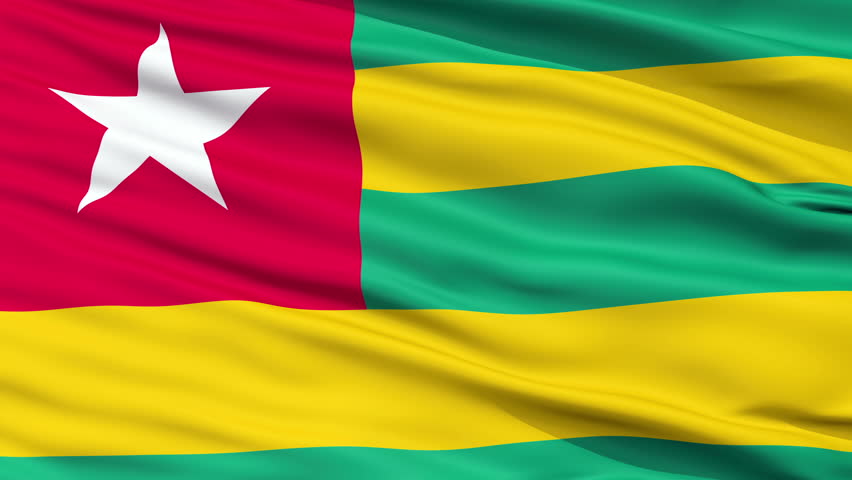 Flag Of Togo Beautiful 3d Animation Of Togo Flag With Alpha Channel ...