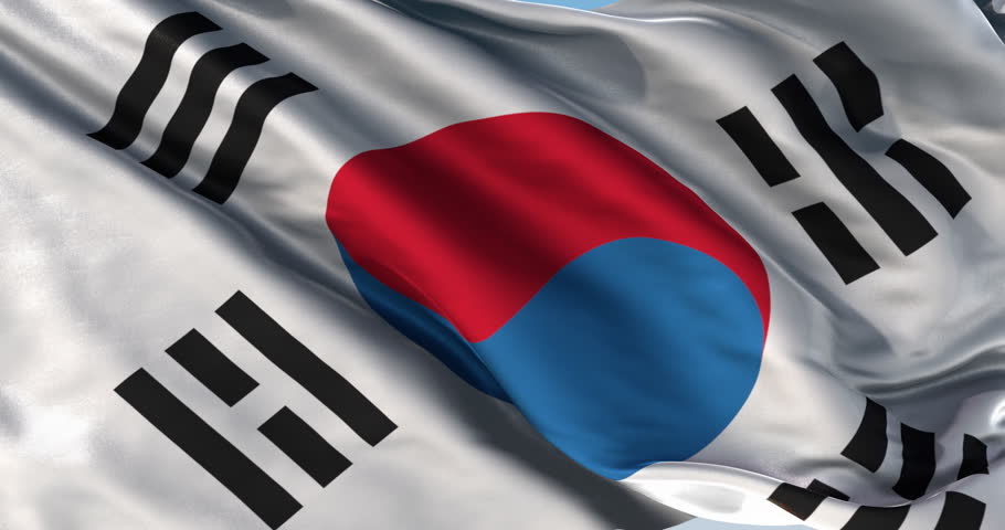 South Korea - Detail Of Waving Flag Stock Footage Video 779506 ...