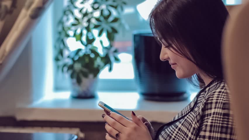 Beautiful Girl Phone Woman Using App Stock Footage Video (100%  Royalty-free) 15251977 | Shutterstock