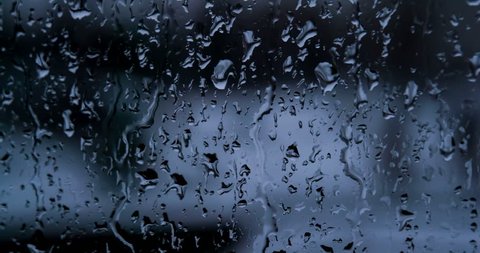 Drops Of Rain On Glass Stockvideos Filmmaterial 100