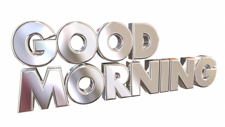 Good Morning 3d Words Welcome Stock Footage Video 100