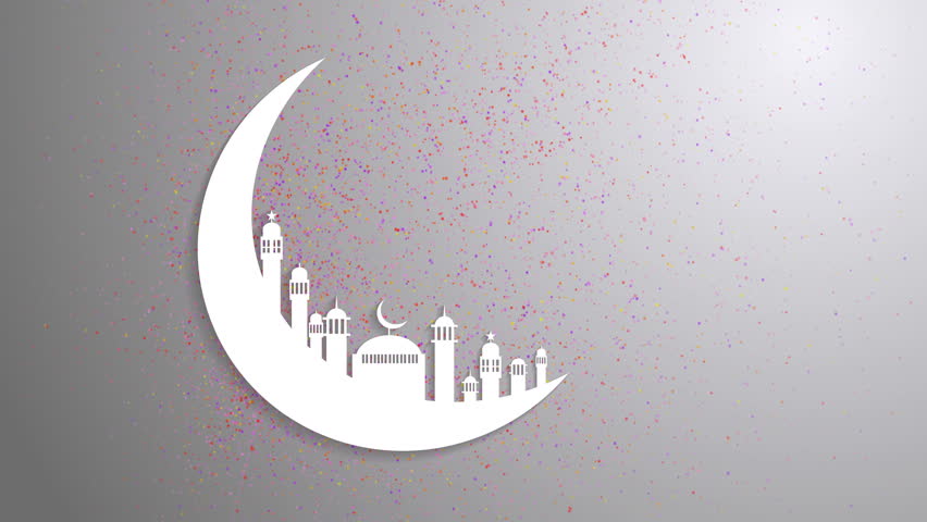 Islamic Ramadan in White Moon Stock Footage Video (100% 