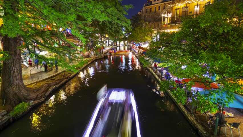 Riverwalk at Night in San Antonio, Texas image - Free stock photo ...