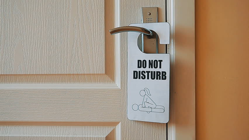 Stock video of door hanger do not disturb on | 17019997 | Shutterstock