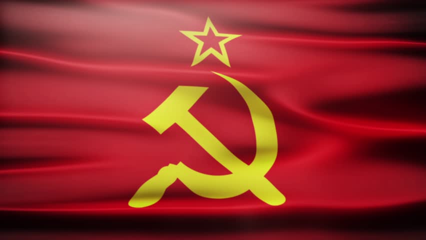 Waving Soviet Union Flag. Stock Footage Video (100% Royalty-free