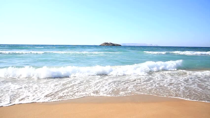 Waves Of Sea On A Sandy Beach Stock Footage Video 18678608 Shutterstock