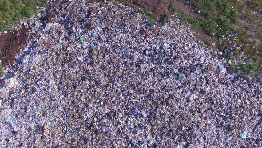 Aerial Over Landfill Full Of Trash Stock Footage Video ...