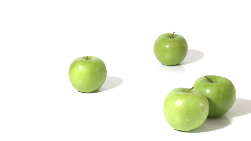 Green Apple Slow Motion Falling. Stock Footage Video ...