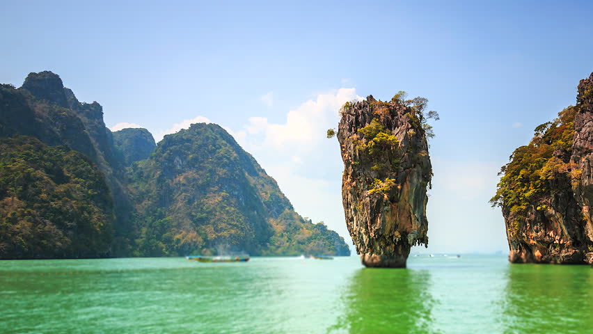 4K. Time Lapse Landscape Khao Phing Kan Island (Ko Tapu) In Phang Nga ...